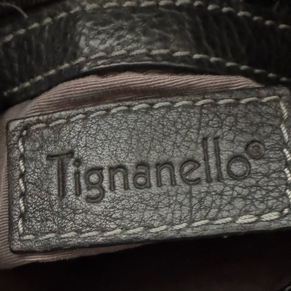 Tignanello EUC small leather & canvas crossbody - Picture 5 of 5